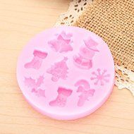 F0537 Silicone Christmas Cake Mold Fondant Soap Chocolate Mould