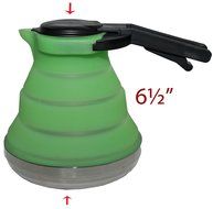 Collapsible Silicone Tea Kettle - Portable Foldable Design, Made with Food Grade Stainless Steel Base for Extreme... N3