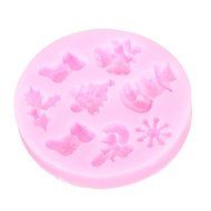 F0537 Silicone Christmas Cake Mold Fondant Soap Chocolate Mould N2