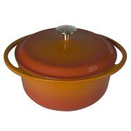 Artland La Maison Cast Iron Round Casserole Dish, 7.4-Quart, Green N12