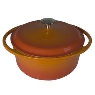 Artland La Maison Cast Iron Round Casserole Dish, 7.4-Quart, Green N13