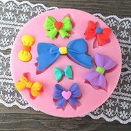 Cute diverse multicolor bow cake mold baking DIY holiday gift silicone molds baking chocolate biscuit cake decorating...