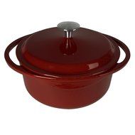 Artland La Maison Cast Iron Round Casserole Dish, 7.4-Quart, Green N14