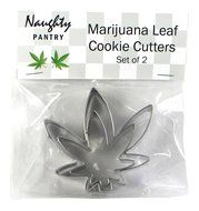 Naughty Pantry Marijuana Pot Leaf Cookie Cutter Set of 2 Stainless Steel N4