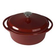 Artland La Maison Cast Iron Round Casserole Dish, 7.4-Quart, Green N18