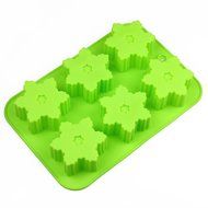 Wholeport Silicone Cake Mold Mould Muffin Cups Cake Pan Ice Mold 6-Snowflake Mold N2