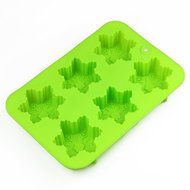 Wholeport Silicone Cake Mold Mould Muffin Cups Cake Pan Ice Mold 6-Snowflake Mold N3