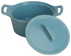 Omniware 1170633 Casserole with Lid Round, 8.5" Diameter, Turquoise