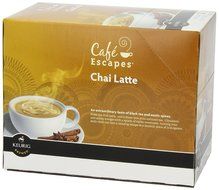 Caf&eacute; Escapes Chai Latte, K-Cup Portion Count for Keurig Brewers, 24-Count N13