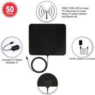 Indoor TV Antenna - ANTRobut 50 Miles Range Digital HDTV Antenna with Detachable Amplifier and Power Supply -... N7