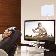 Indoor TV Antenna - ANTRobut 50 Miles Range Digital HDTV Antenna with Detachable Amplifier and Power Supply -... N10