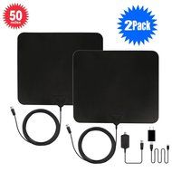 Indoor TV Antenna - ANTRobut 50 Miles Range Digital HDTV Antenna with Detachable Amplifier and Power Supply -... N13