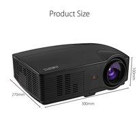 Joyhero 3000LM Projector,1280 x 800 Pixels FHD 1080P LCD Projector Media Player Home Theater N6