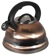 Alpine Antic Finish Encapsulated Base 18/10 Stainless Steel Whistling Tea Kettle Pot