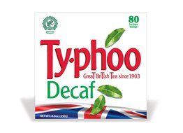 Typhoo 80 Decaf Tea Teabags (Pack of 6, Total 480 Teabags) N5
