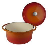 Artland La Maison Cast Iron Round Casserole Dish, 7.4-Quart, Green N22