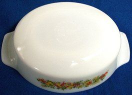 Anchor Hocking 1-1/2 Qt Covered Casserole - Vegetable Pattern N4