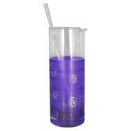 Golden Hill Studio Martini Pitcher Hand Painted in the USA by American Artists-Frosted Curl Dot Purple Collection