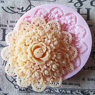 Tint 3D Round Flower Silicone Mold Fondant Molds Sugar Craft Tools Chocolate Mould For Cakes