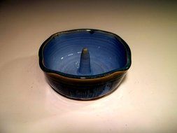 Handmade Stoneware Ceramic Apple Baker Stoneware Pottery ~Sky Blue Swirl
