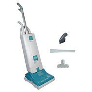SEBO 9591AT Essential G1 Upright Vacuum with 12-Inch Power Head, Light Gray and Teal - Corded