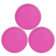 Pyrex 7402-PC Round 6/7 Cup Storage Lid for Glass Bowls (2, Pink) N3