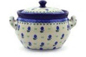Polmedia Polish Pottery 55 oz Stoneware Tureen H9525E Hand Painted from Ceramika Artystyczna in Boleslawiec Poland... N4