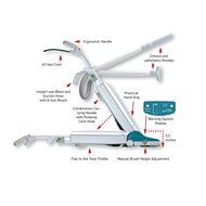 SEBO 9591AT Essential G1 Upright Vacuum with 12-Inch Power Head, Light Gray and Teal - Corded N3