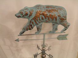 LARGE Handcrafted 3D 3- Dimensional BEAR Weathervane Copper Patina Finish N4