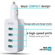 Protable Car Air Purifier,Evtech Car Ionic Air Freshener Removes Cigarette Smoke, Bacteria, Odor Smell with 2.1A... N8
