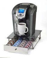 NIFTY KB6590 Glass Top Storage Drawer for Keurig 2.0, Chrome