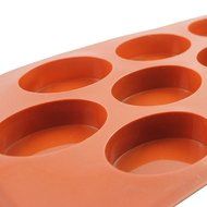 2win2buy 9-Cavity Oval Silicone DIY Mold Cake Bread Soap Cheese Cornbread Muffin Mold