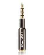 FosPower (1 Pack) 3.5mm Male to Female Auxiliary Stereo Audio Headphone Jack AUX Adapter [4-Conductor TRRS | 24K... N10