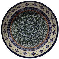 Polish Pottery Dish Pie Plate 10&quot; From Zaklady Ceramiczne Boleslawiec #879-du60 Unikat Pattern, Diameter: 10&quot; N2