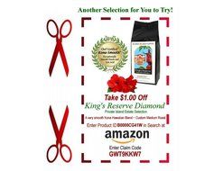 Chocolate Almond Flavored, Kona Hawaiian Coffee Blend, 8 Oz, Ground N20