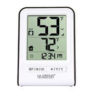 La Crosse Technology 308-1409WT-CBP Wireless Temperature Station with Time,White, N2