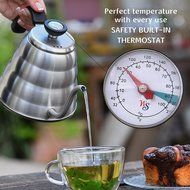 Pour Over Coffee and Tea Kettle1.2L with Thermometer-304 Stainless Steel-Pouring Gooseneck for Barista or Home... N3