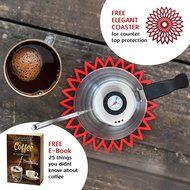 Pour Over Coffee and Tea Kettle1.2L with Thermometer-304 Stainless Steel-Pouring Gooseneck for Barista or Home... N4