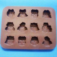 12 Silicone Tray Pop Cake Stick Mould Lollipop Party Cupcake Baking Mold,Owl N2