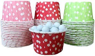 Outside the Box Papers Polka Dot Candy Nut Cups 48 Pack Pink, Lime Green, Red, White