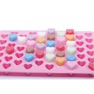Chichic Mini Heart 55 Cavity Silicone Ice Cube Trays, Chocolate Mold, Gummy Mold, Candy Mold, Jello Mold N2