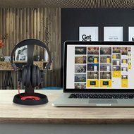 Avantree Solid Steel Headphone Stand Holder, Desk Headset Stand Hanger, Sturdy with Space for Cable, Sennheiser... N5