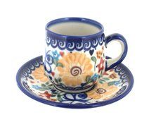 Polish Pottery Butterfly Espresso Mug