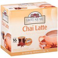 Grove Square Chai Latte, 16-count 0.53oz Single Serve Cup for Keurig K-cup Brewers N2