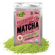 Raspberry Organic Matcha Green Tea Powder - 80 Servings, 8 oz - 2 Ingredients, Natural Flavored Instant Tea for... N3