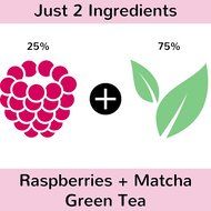 Raspberry Organic Matcha Green Tea Powder - 80 Servings, 8 oz - 2 Ingredients, Natural Flavored Instant Tea for... N4