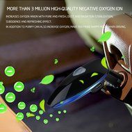 Protable Car Air Purifier,Evtech Car Ionic Air Freshener Removes Cigarette Smoke, Bacteria, Odor Smell with 2.1A... N20