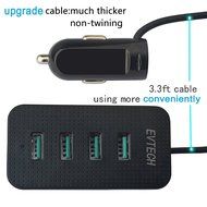 Protable Car Air Purifier,Evtech Car Ionic Air Freshener Removes Cigarette Smoke, Bacteria, Odor Smell with 2.1A... N23