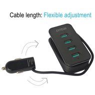 Protable Car Air Purifier,Evtech Car Ionic Air Freshener Removes Cigarette Smoke, Bacteria, Odor Smell with 2.1A... N24