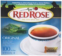 Red Rose Premium Blended Mountain Estate Black Tea, Original, 100 ct N5
